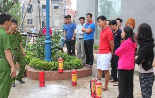 Tập huấn phòng cháy chữa cháy và cứu hộ cứu nạn tại dự án P.H Center Hưng Yên