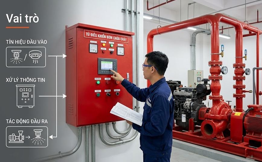 Vai trò của tủ điều khiển bơm chữa cháy trong hệ thống